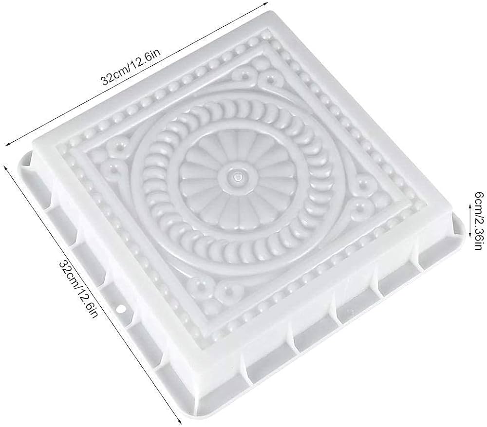 Square DIY Garden Plastic Concrete Molds