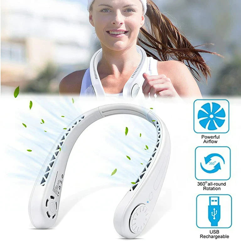 Ultra-Portable Hanging Neck Fan