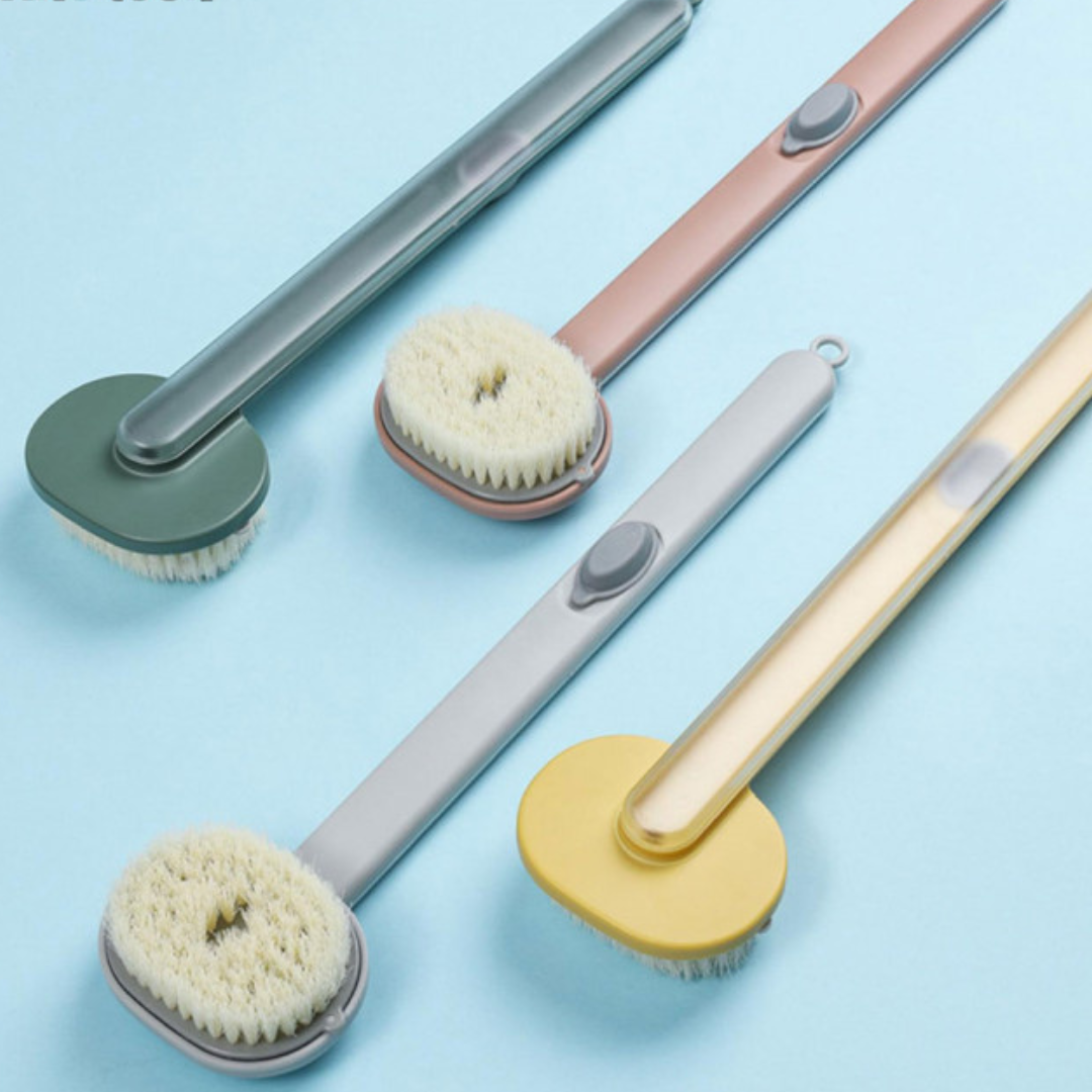 Bath Brush With Soap Dispenser For Massage, Exfoliation And Skin Purification