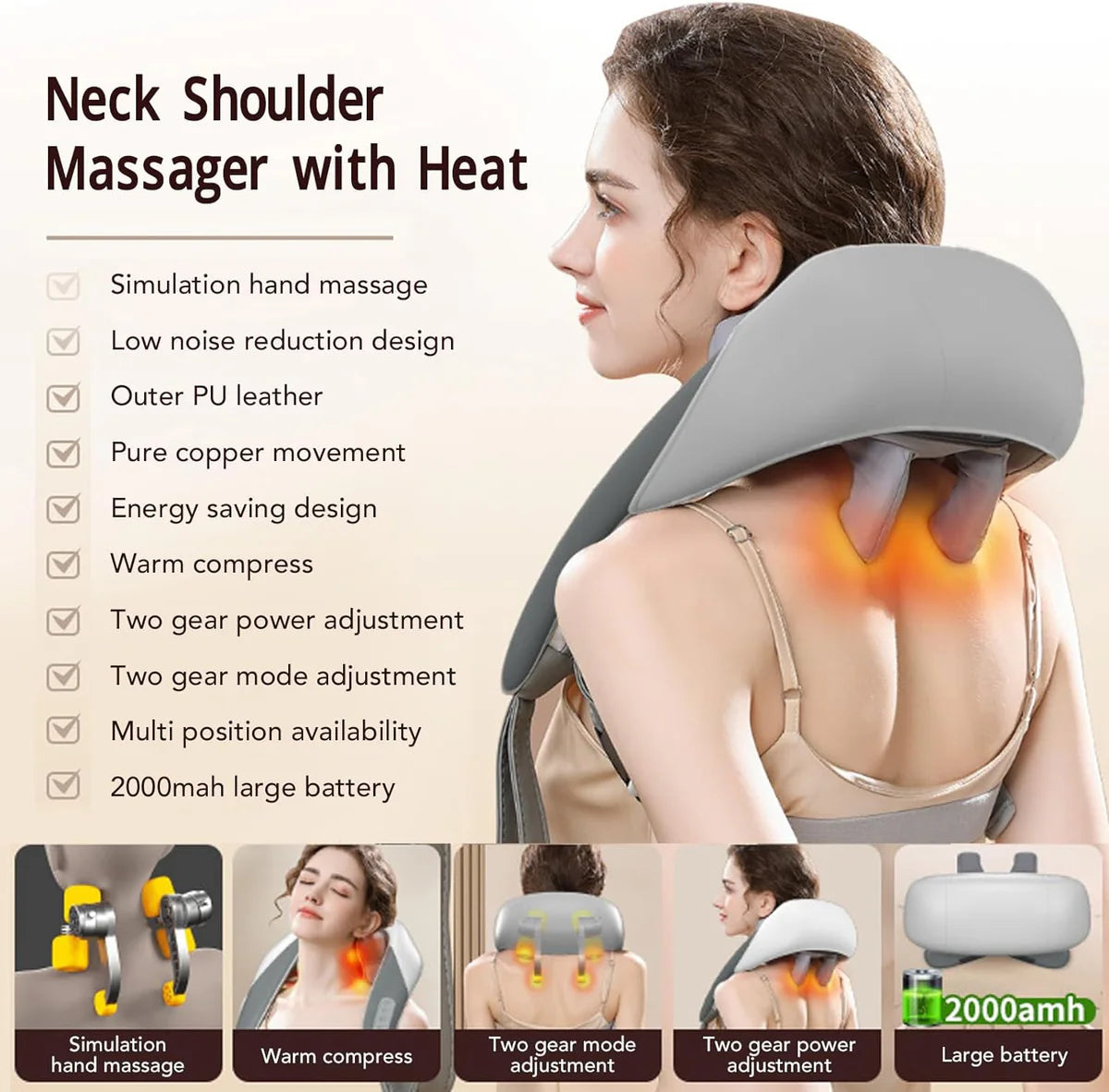 Neck & Shoulder Massager w/Heat