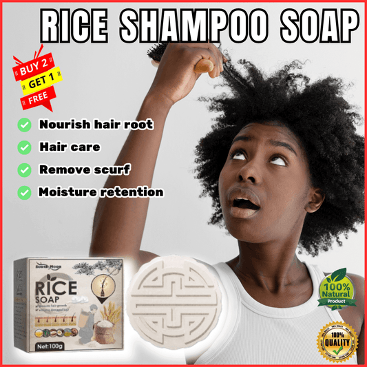 Natural rice soap for anti-hair loss and hair care